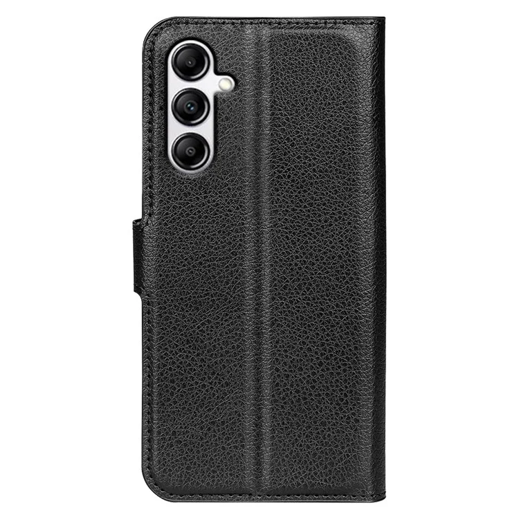 Shockproof Phone Case For Samsung Galaxy A34 5G Litchi Texture Flip Wallet Phone Cover with Stand - Black-Cellmalls