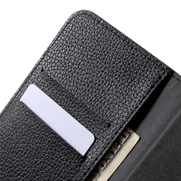 Flip Stand Magnetic Leather Wallet Phone Case for Samsung Galaxy A5 (2017) Litchi Texture - Black-Cellmalls