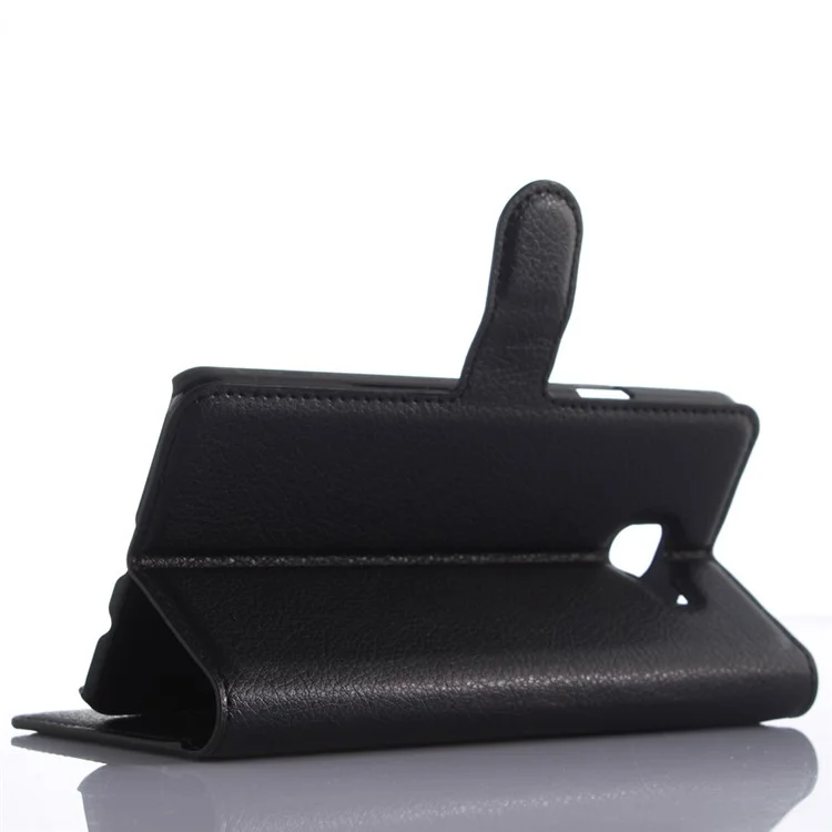 Litchi Leather Case Wallet for Samsung Galaxy A5 SM-A510F (2016) - Black-Cellmalls