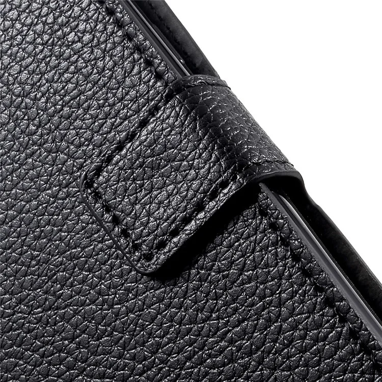 Flip Stand Magnetic Leather Wallet Phone Case for Samsung Galaxy A5 (2017) Litchi Texture - Black-Cellmalls