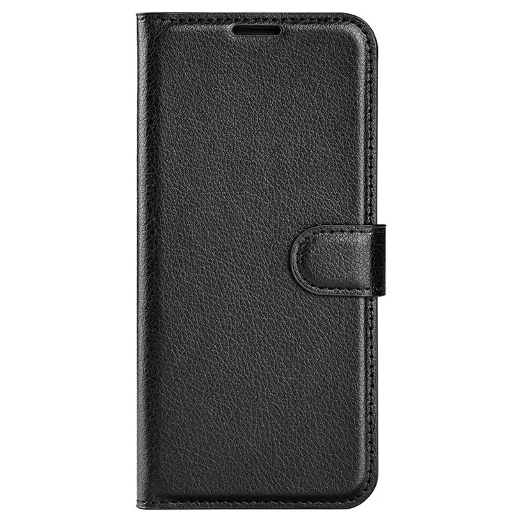For Samsung Galaxy F34 5G / M34 5G Phone Case Anti-Scratch Stand PU Leather Wallet Litchi Texture Protective Cover - Black-Cellmalls