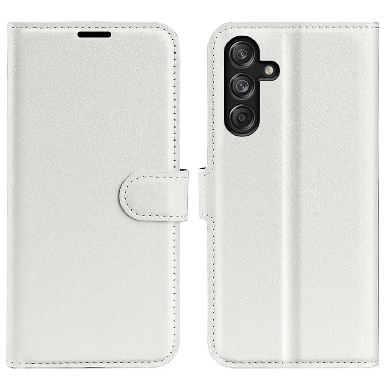 For Samsung Galaxy M55 5G / C55 5G / F55 5G Case Litchi Texture Card Slot Leather Phone Cover with Wallet - Black-Cellmalls