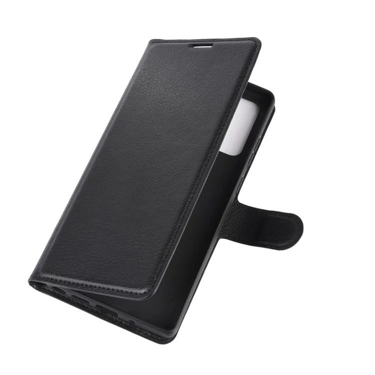 Litchi Skin with Wallet Leather Cover for Samsung Galaxy Note 20 / Note 20 5G - Black-Cellmalls