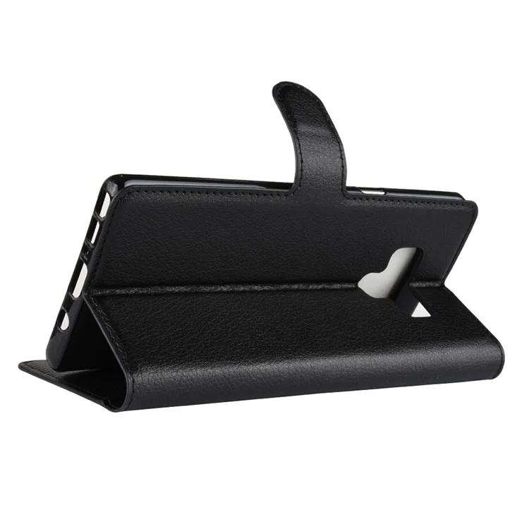 Litchi Texture Wallet Stand Leather Phone Case for Samsung Galaxy Note 9 - Black-Cellmalls