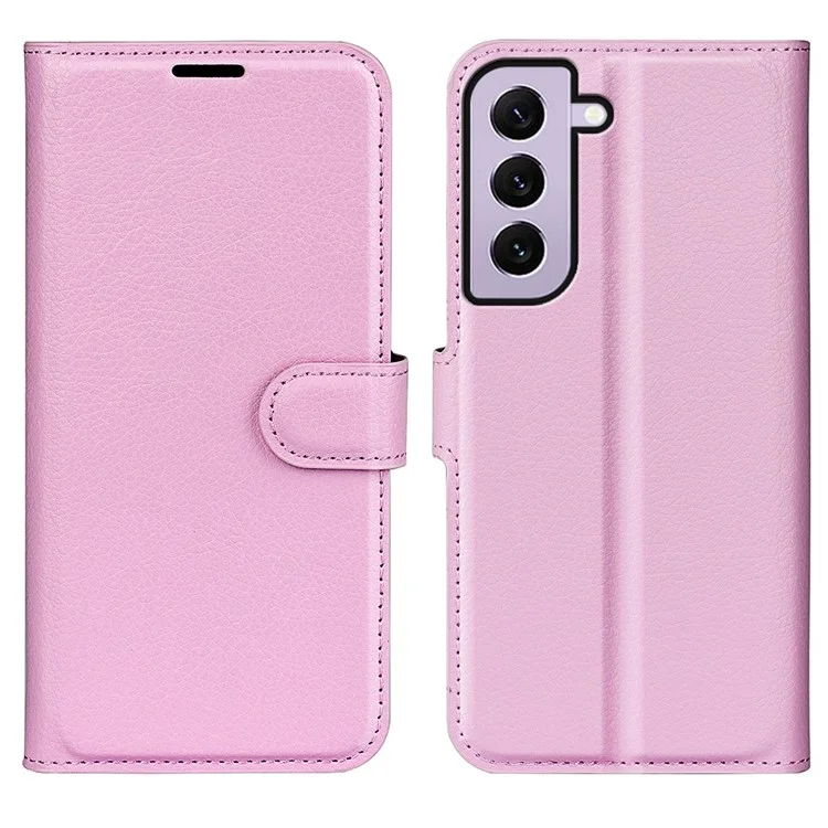 For Samsung Galaxy S23 Anti-scratch Litchi Texture PU Leather Full Protection Case Flip Stand Wallet Phone Cover - Rose-Cellmalls