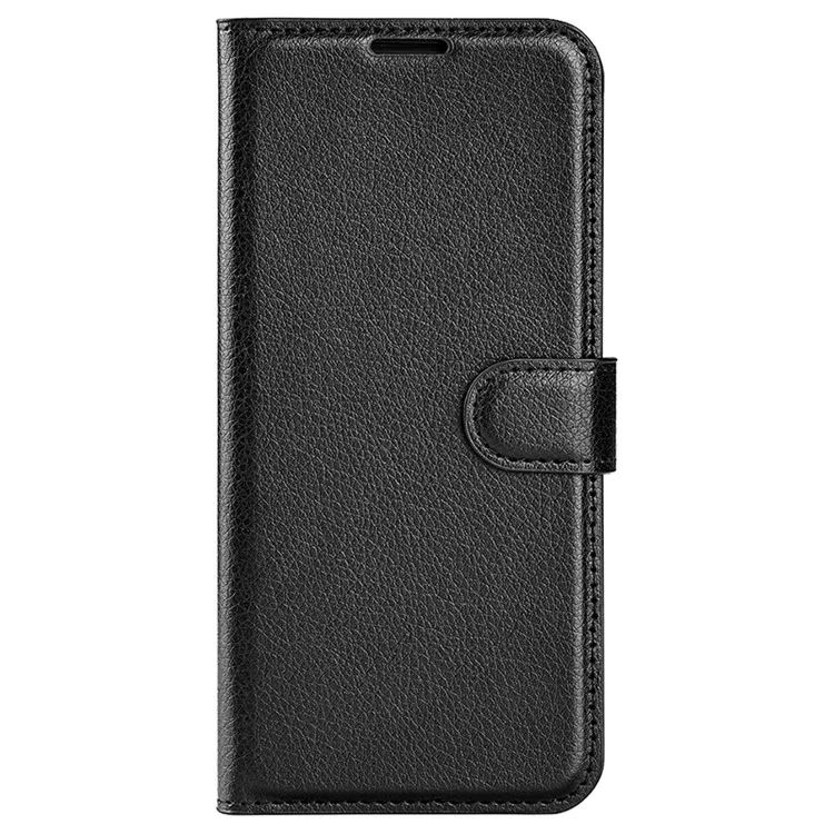 For Samsung Galaxy S24 Case Magnetic Closure Litchi Texture Leather Phone Cover - Black-Cellmalls
