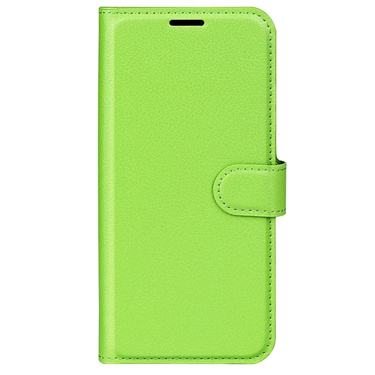 For Samsung Galaxy S23+ Full Protection Case Flip Stand Wallet Anti-scratch Litchi Texture PU Leather Phone Cover - Green-Cellmalls