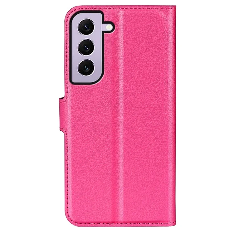 For Samsung Galaxy S23 Anti-scratch Litchi Texture PU Leather Full Protection Case Flip Stand Wallet Phone Cover - Rose-Cellmalls