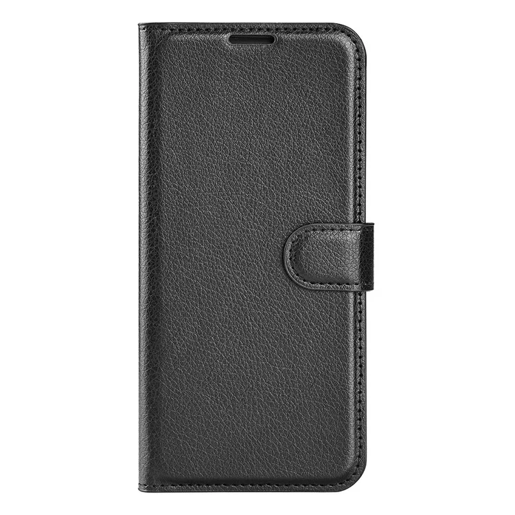 For Samsung Galaxy S25 Edge Case Litchi Texture Shockproof Leather Wallet Phone Cover - Black-Cellmalls