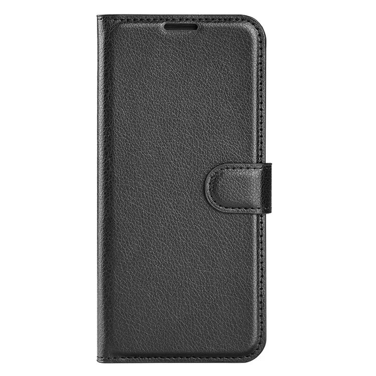 For Samsung Galaxy S25+ Case Litchi Texture Shockproof Leather Wallet Phone Cover - Black-Cellmalls