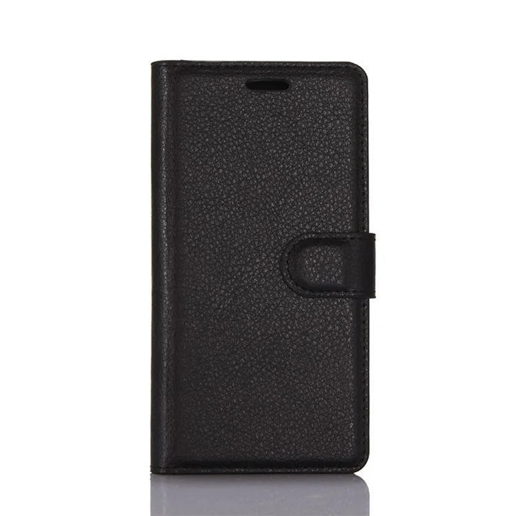 For Samsung Galaxy S8 Plus Lychee Litchi Skin Wallet Leather Stand Case with Magnetic Clasp Closure - Black-Cellmalls