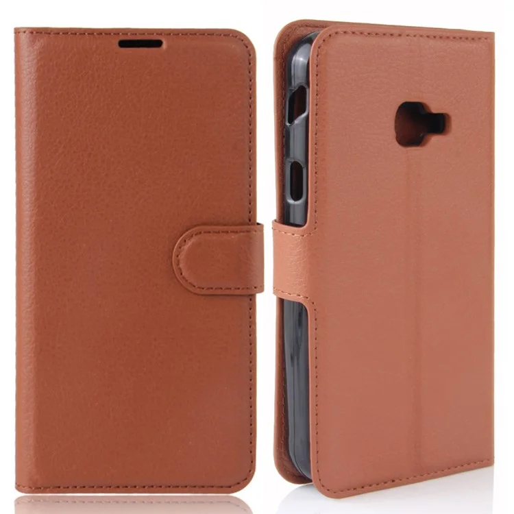 Litchi Skin Wallet Leather Stand Case for Samsung Galaxy Xcover 4s / Xcover 4 G390F - Black-Cellmalls