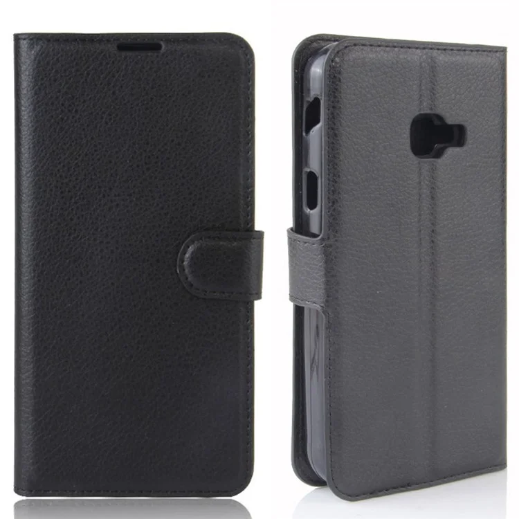 Litchi Skin Wallet Leather Stand Case for Samsung Galaxy Xcover 4s / Xcover 4 G390F - Black-Cellmalls