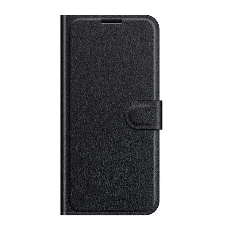 Litchi Skin Leather Wallet Stand Case for Samsung Galaxy Xcover 5 / Xcover 5S - Black-Cellmalls