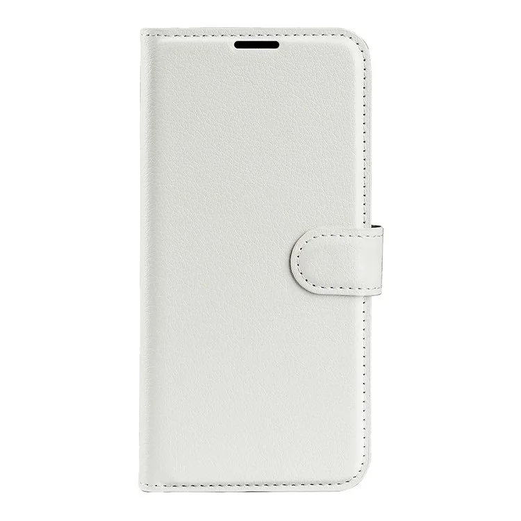 For Samsung Galaxy Xcover7 Litchi Texture PU Leather Wallet Case Card Slot Stand Phone Cover - White-Cellmalls