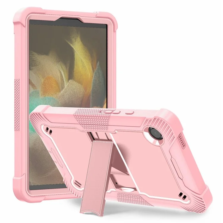 For Samsung Galaxy Tab A9 Kickstand Cover Silicone + PC Defender Shockproof Tablet Case - Black-Cellmalls