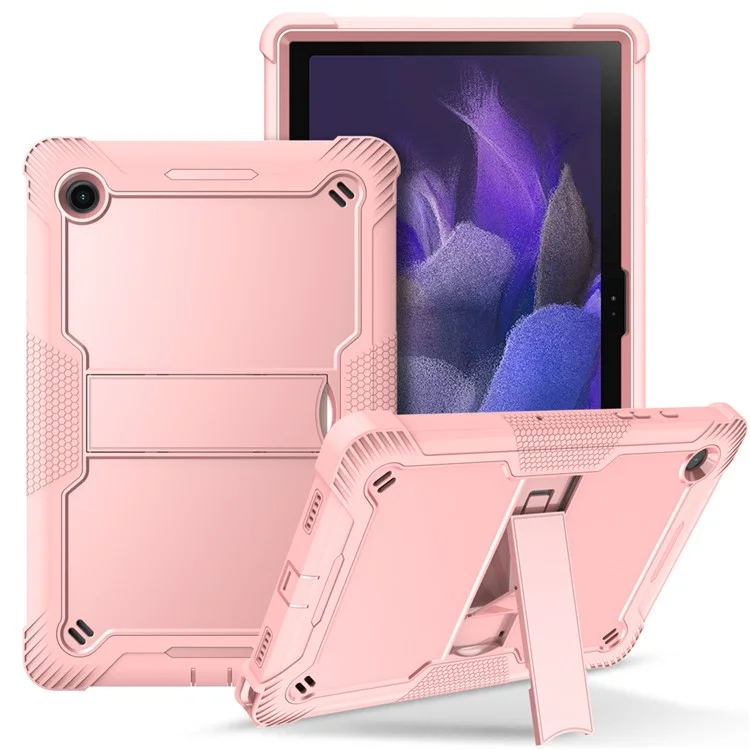 For Samsung Galaxy Tab A8 10.5 (2021) / (2022) Tablet Case Kickstand Silicone + PC Shockproof Armor Cover - Grey+Mint Green-Cellmalls