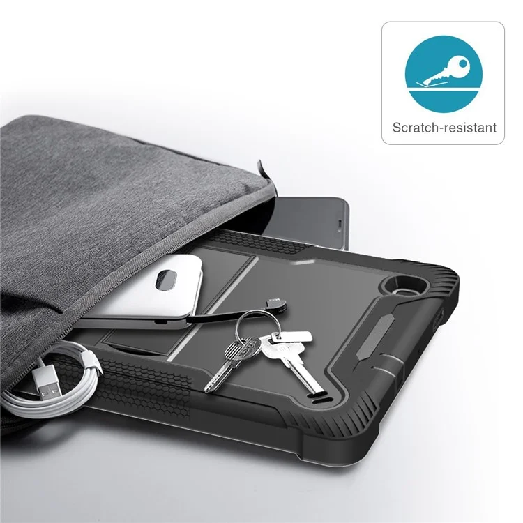 For Samsung Galaxy Tab S6 Lite (2024) / S6 Lite (2022) / S6 Lite (2020) Silicone + PC Tablet Case Kickstand Protection Cover - Black-Cellmalls