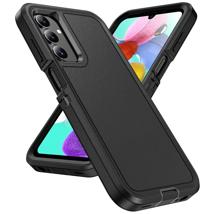 For Samsung Galaxy A15 4G Shockproof Case PC+TPU+PC Phone Back Cover - Black-Cellmalls