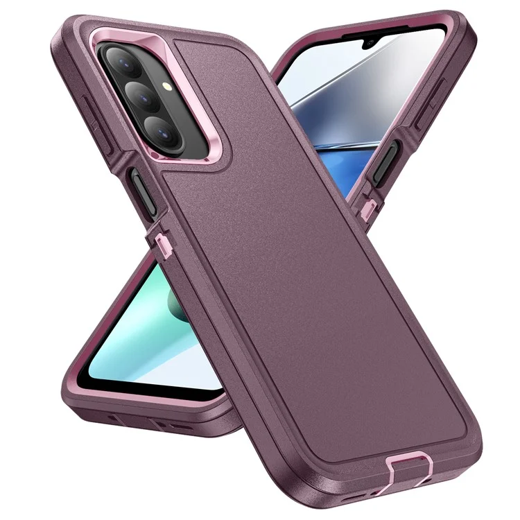 For Samsung Galaxy A26 5G Case PC + Silicone + EVA 3 in 1 Shockproof Phone Cover - Black + Black-Cellmalls