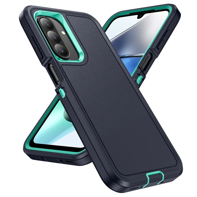 For Samsung Galaxy A26 5G Case PC + Silicone + EVA 3 in 1 Shockproof Phone Cover - Black + Black-Cellmalls