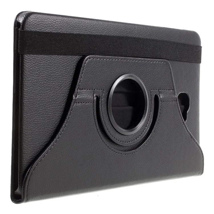 Litchi Texture Rotary Stand Leather Tablet Case for Samsung Galaxy Tab A 10.1 (2016) T580 T585 - Black-Cellmalls