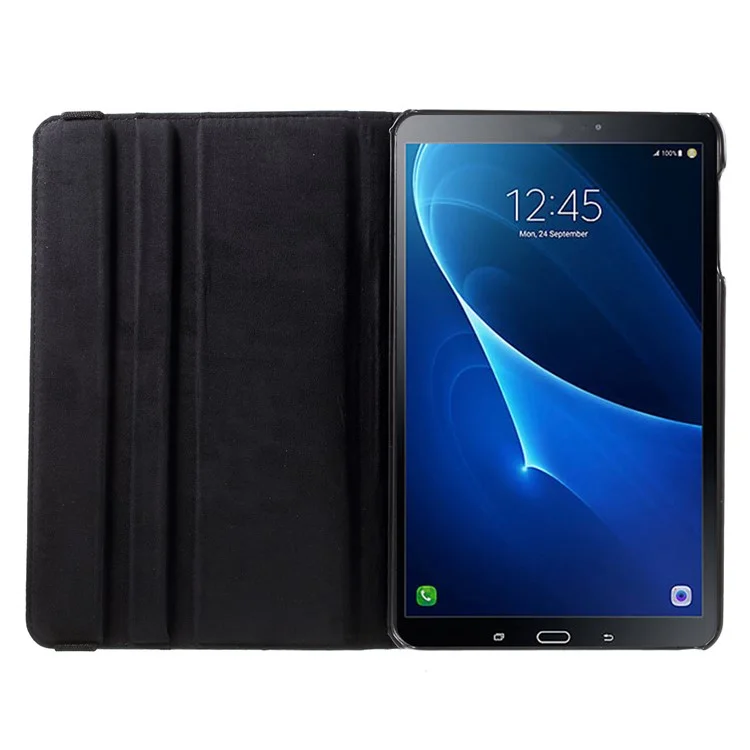 Litchi Texture Rotary Stand Leather Tablet Case for Samsung Galaxy Tab A 10.1 (2016) T580 T585 - Black-Cellmalls