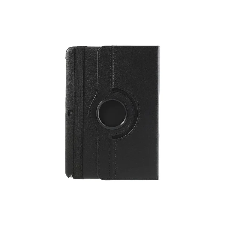 360 Rotary Litchi Grain Leather Cover w /  Stand for Samsung Galaxy Note 10.1 (2014 Edition) SM-P600 - Black-Cellmalls