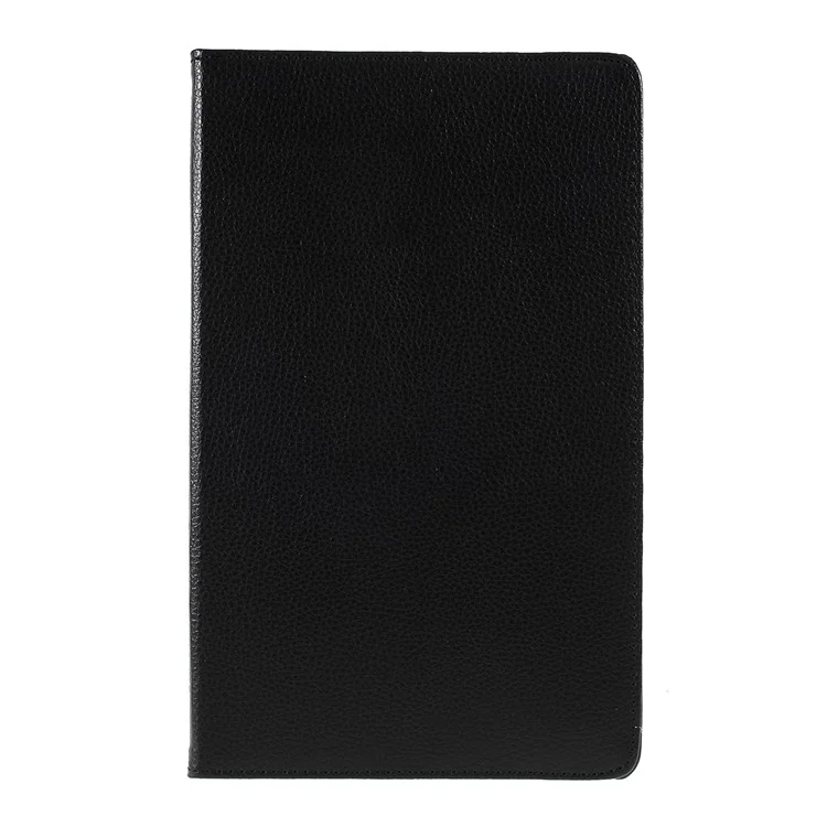 For Samsung Galaxy TAB A 10.1 (2019) SM-T510 / SM-T515 Litchi Texture Leather Tablet Cover with 360-Degree Rotation Multi-Angle Supporting - Black-Cellmalls