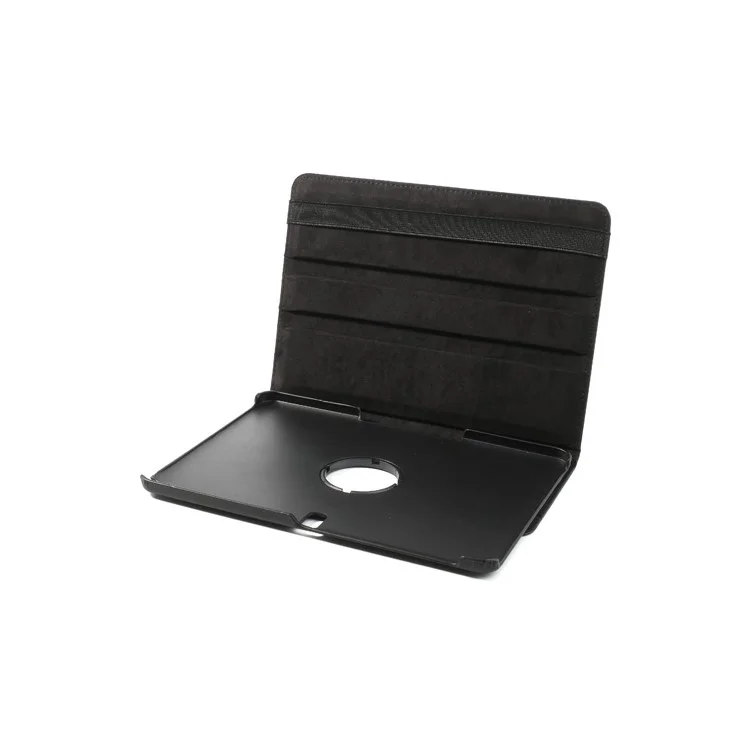 360 Rotary Litchi Grain Leather Cover w /  Stand for Samsung Galaxy Note 10.1 (2014 Edition) SM-P600 - Black-Cellmalls