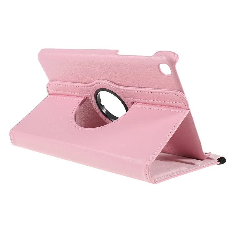 For Samsung Galaxy Tab A 8.0 (2019) with S Pen P200 P205 Litchi Texture Leather Protection Tablet Cover [With 360 Degree Rotary Stand] - Pink-Cellmalls