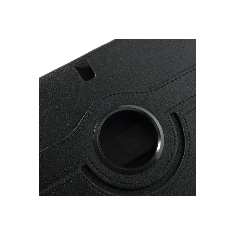 360 Rotary Litchi Grain Leather Cover w /  Stand for Samsung Galaxy Note 10.1 (2014 Edition) SM-P600 - Black-Cellmalls