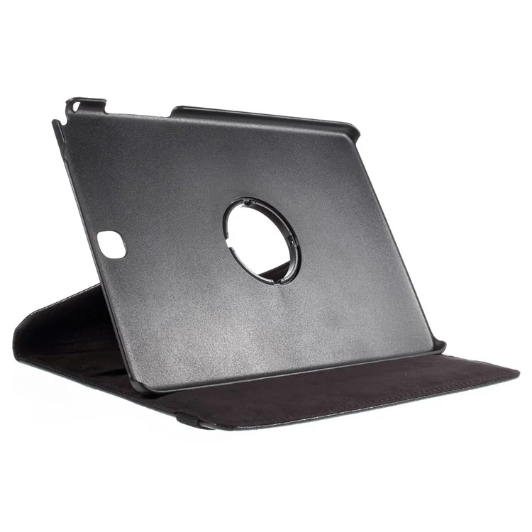 For Samsung Galaxy Tab A 9.7 T550 T555 Lychee Litchi Leather Cover with Rotary Stand - Black-Cellmalls