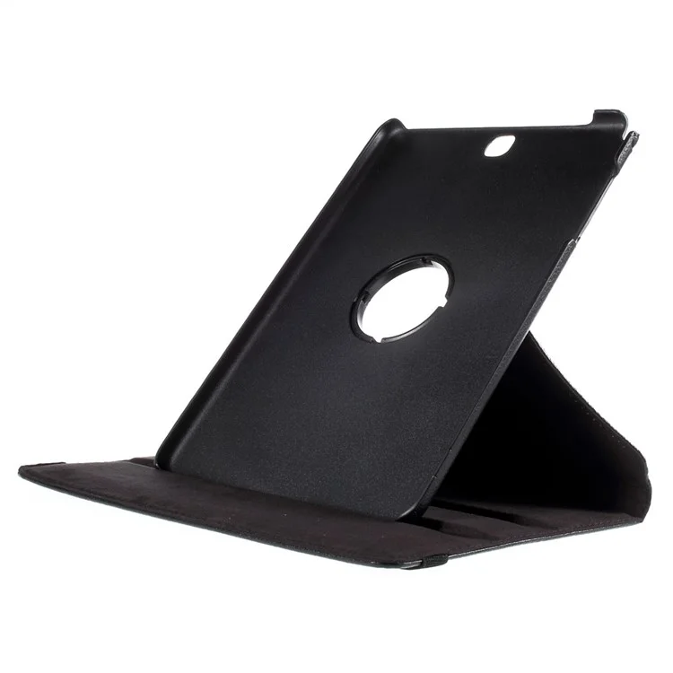 For Samsung Galaxy Tab A 9.7 T550 T555 Lychee Litchi Leather Cover with Rotary Stand - Black-Cellmalls
