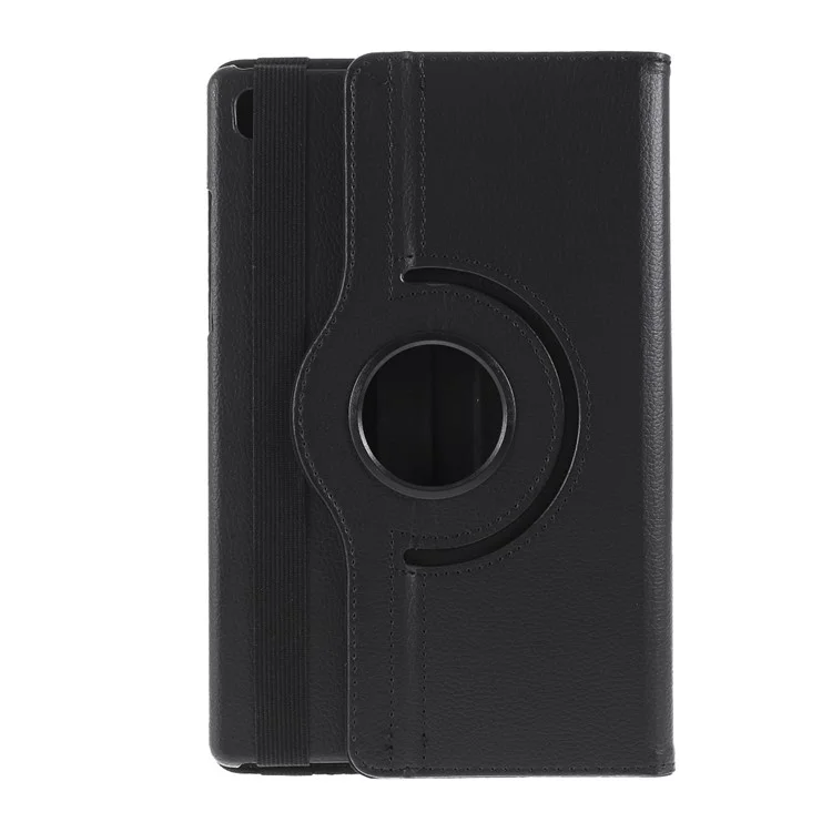 Middle Hollow on the back Leather Case with 360-Degree Rotating Stand + Elastic Fasten Band for Samsung Galaxy Tab A7 10.4 (2020) / (2022) - Black-Cellmalls