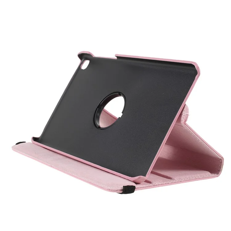 For Samsung Galaxy Tab A 8.0 (2019) with S Pen P200 P205 Litchi Texture Leather Protection Tablet Cover [With 360 Degree Rotary Stand] - Pink-Cellmalls