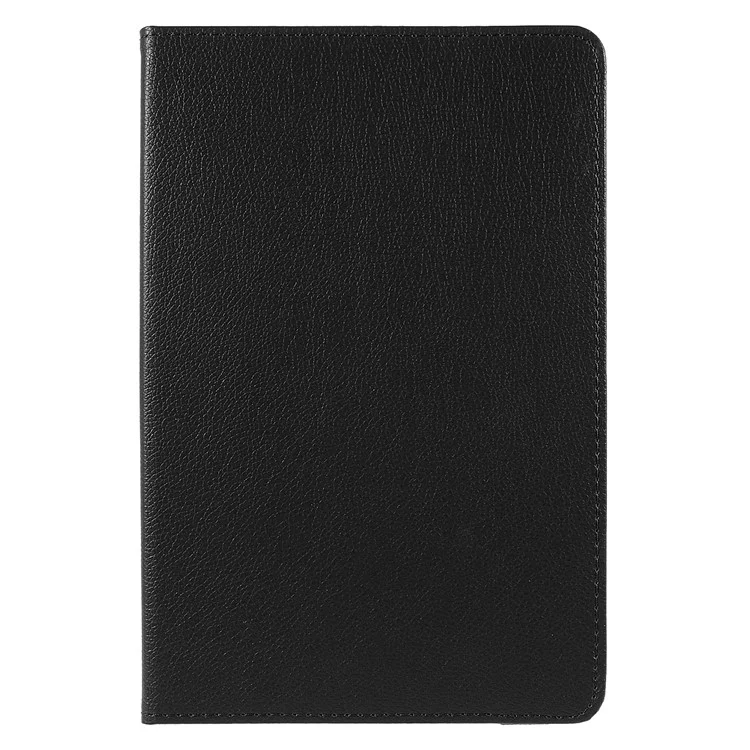 For Samsung Galaxy Tab A8 10.5 (2021) Litchi Texture PU Leather 360 Degree Swivel Stand Protective Tablet Case with Elastic Band - Black-Cellmalls