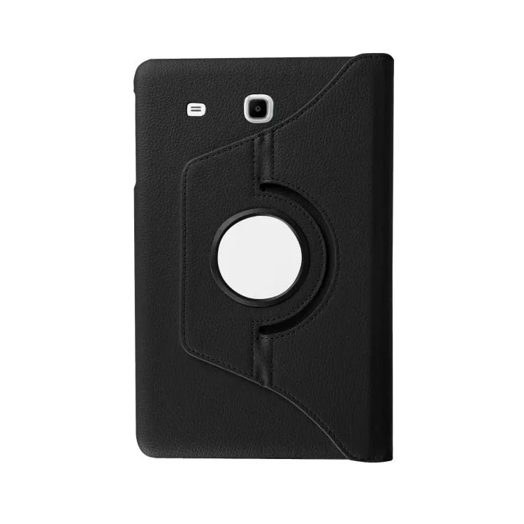 Litchi Texture Rotary Stand Leather Case for Samsung Galaxy Tab E 9.6 T560 / T561 - Black-Cellmalls
