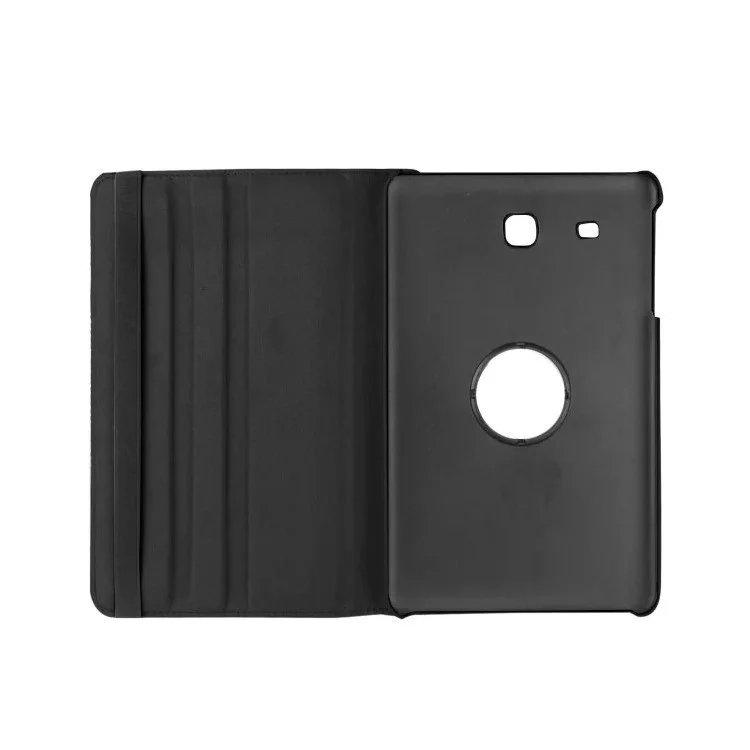 Litchi Texture Rotary Stand Leather Case for Samsung Galaxy Tab E 9.6 T560 / T561 - Black-Cellmalls