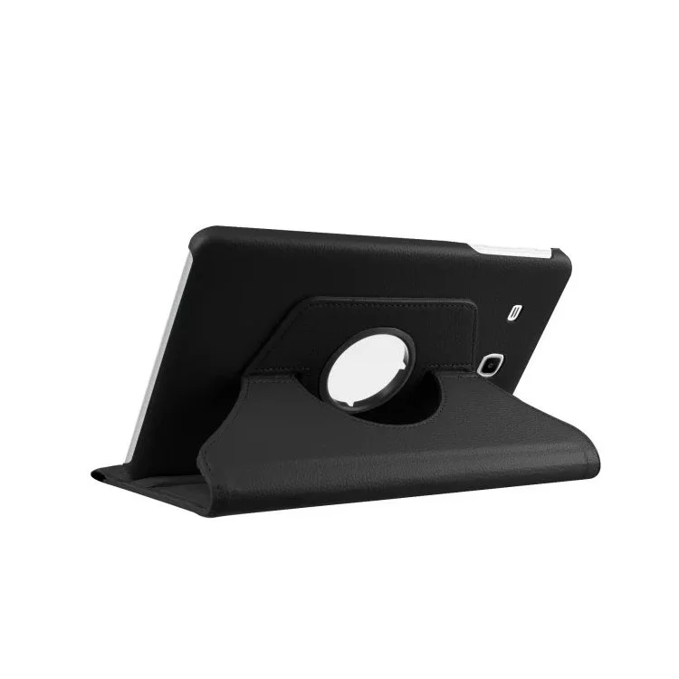 Litchi Texture Rotary Stand Leather Case for Samsung Galaxy Tab E 9.6 T560 / T561 - Black-Cellmalls
