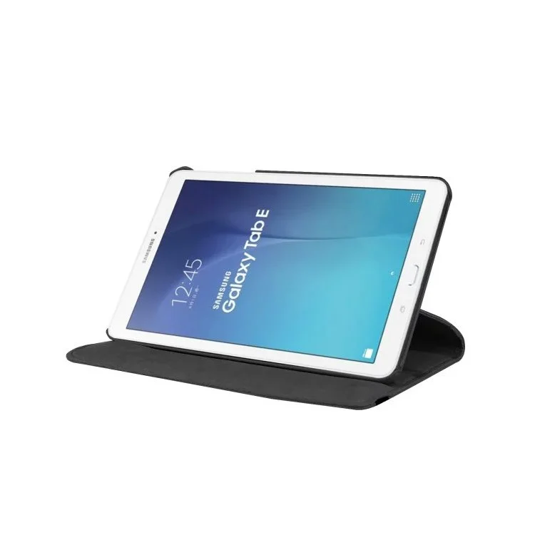Litchi Texture Rotary Stand Leather Case for Samsung Galaxy Tab E 9.6 T560 / T561 - Black-Cellmalls