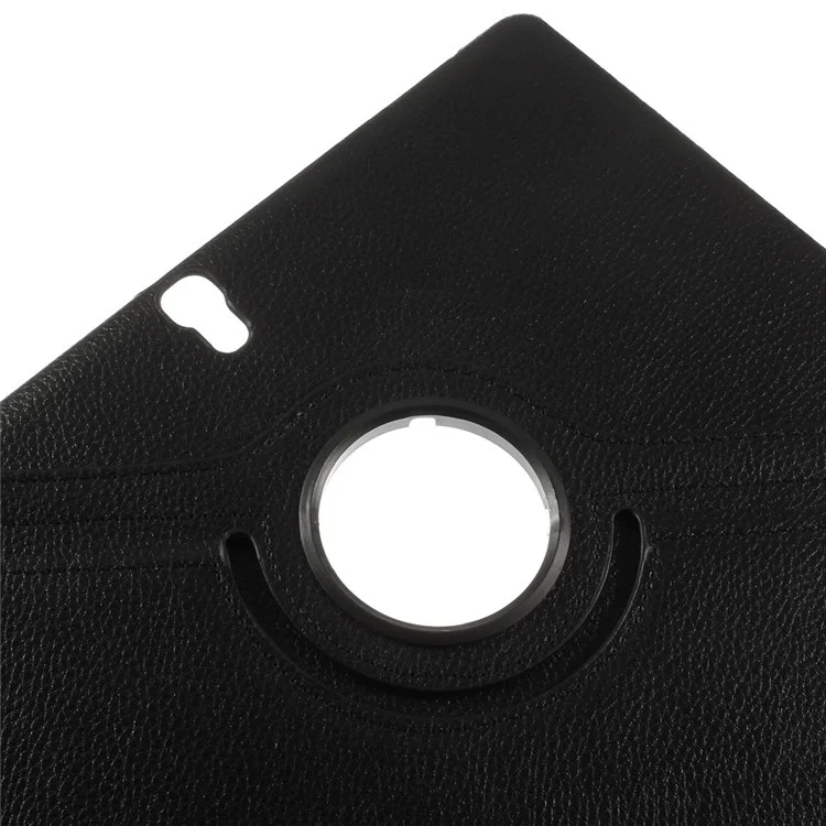 Rotary Stand Litchi Grain Smart Leather Cover for Samsung Galaxy Tab S 10.5 T800 T805 - Black-Cellmalls
