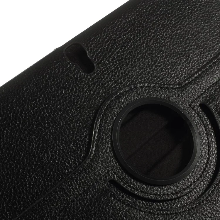 Rotary Stand Litchi Grain Smart Leather Cover for Samsung Galaxy Tab S 10.5 T800 T805 - Black-Cellmalls