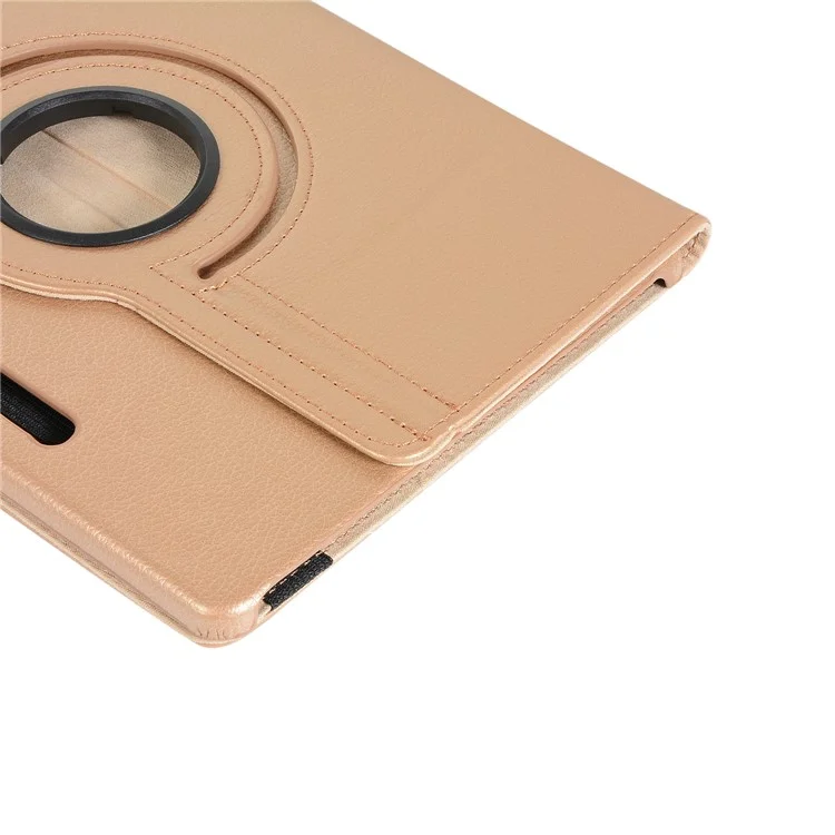 For Samsung Galaxy Tab S10 Ultra / S9 Ultra / S8 Ultra PU Leather Tablet Case 360-Degree Rotating Stand Protective Cover - Black-Cellmalls