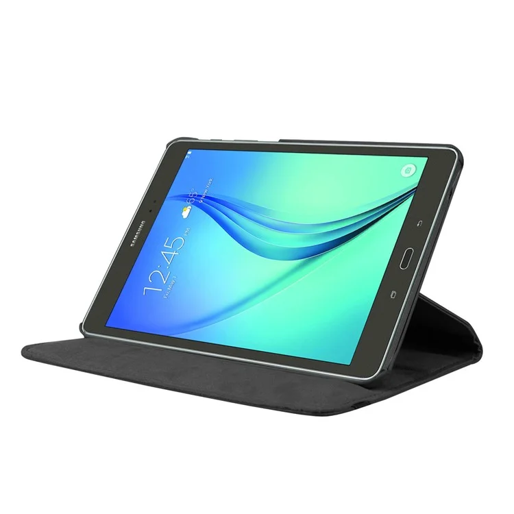 Litchi Texture Rotary Stand Leather Case for Samsung Galaxy Tab S2 8.0 - Black-Cellmalls