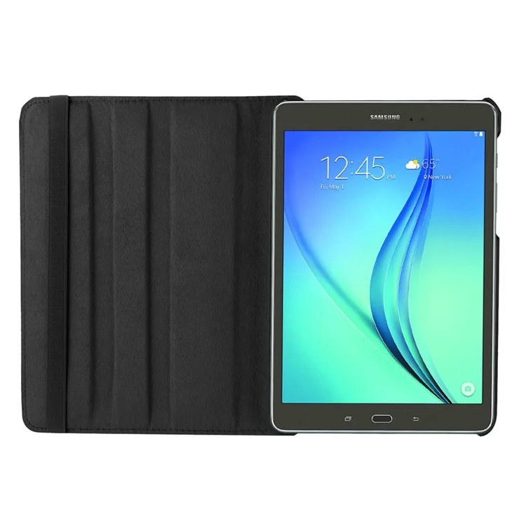 Litchi Texture Rotary Stand Leather Case for Samsung Galaxy Tab S2 8.0 - Black-Cellmalls