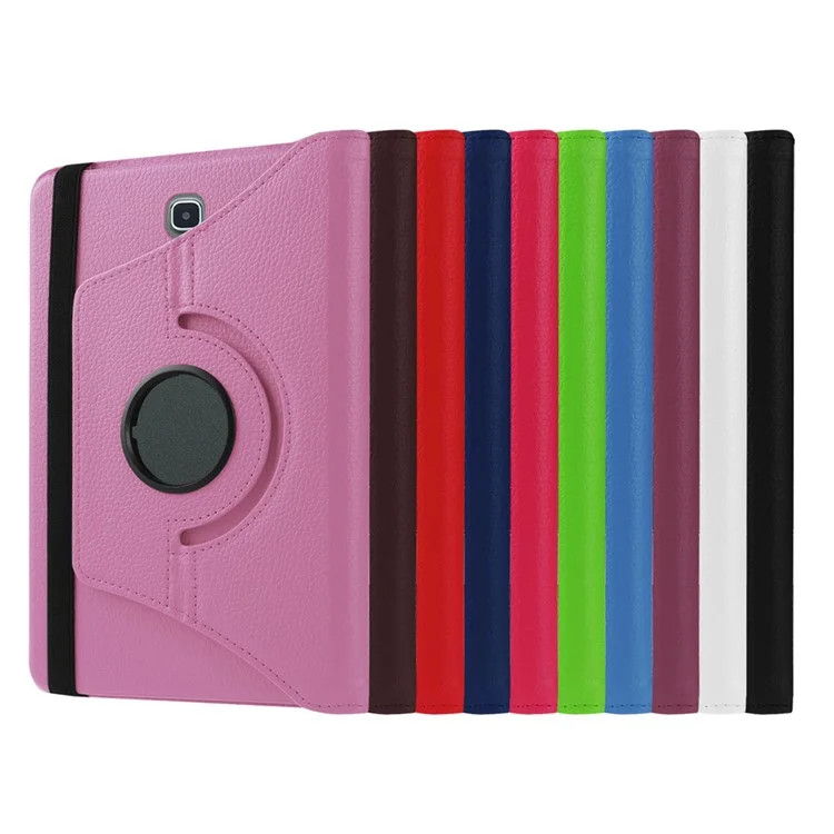 Litchi Texture Rotary Stand Leather Case for Samsung Galaxy Tab S2 8.0 - Black-Cellmalls