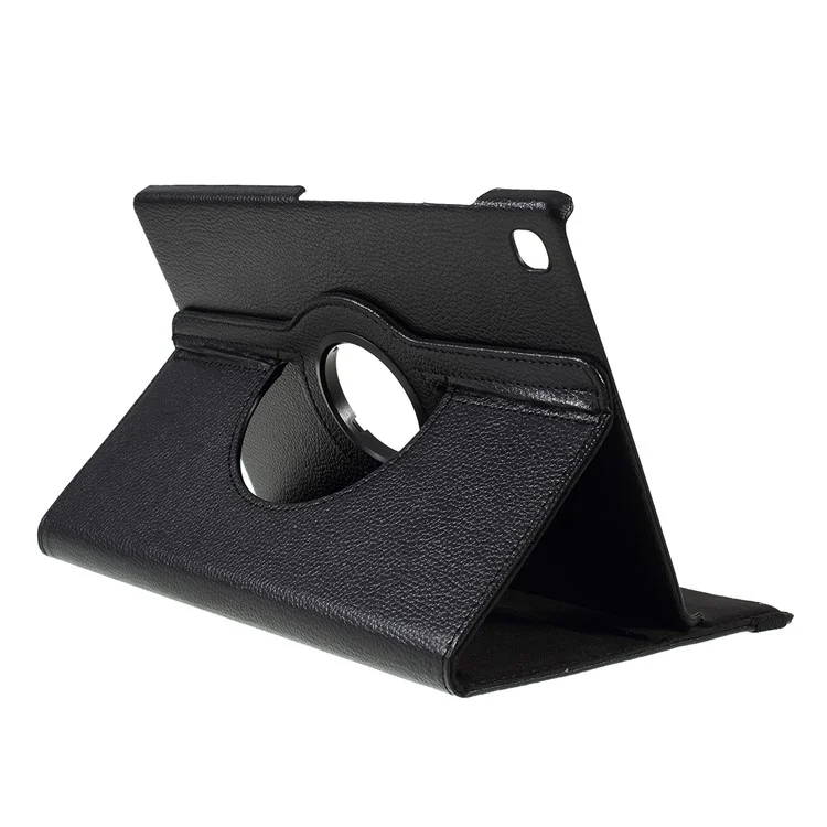 For Samsung Galaxy Tab S5e SM-T720 Litchi Texture Leather Protection Tablet Cover [With 360 Degree Rotary Stand] - Black-Cellmalls