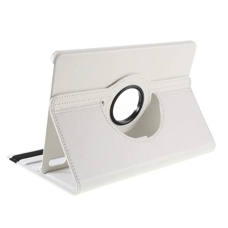 For Samsung Galaxy Tab S6 SM-T860 (Wi-Fi) Leather Tablet Protective Case with Rotary Stand - White-Cellmalls