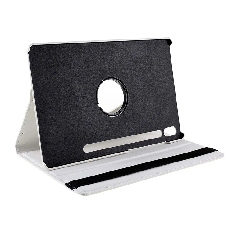For Samsung Galaxy Tab S6 SM-T860 (Wi-Fi) Leather Tablet Protective Case with Rotary Stand - White-Cellmalls